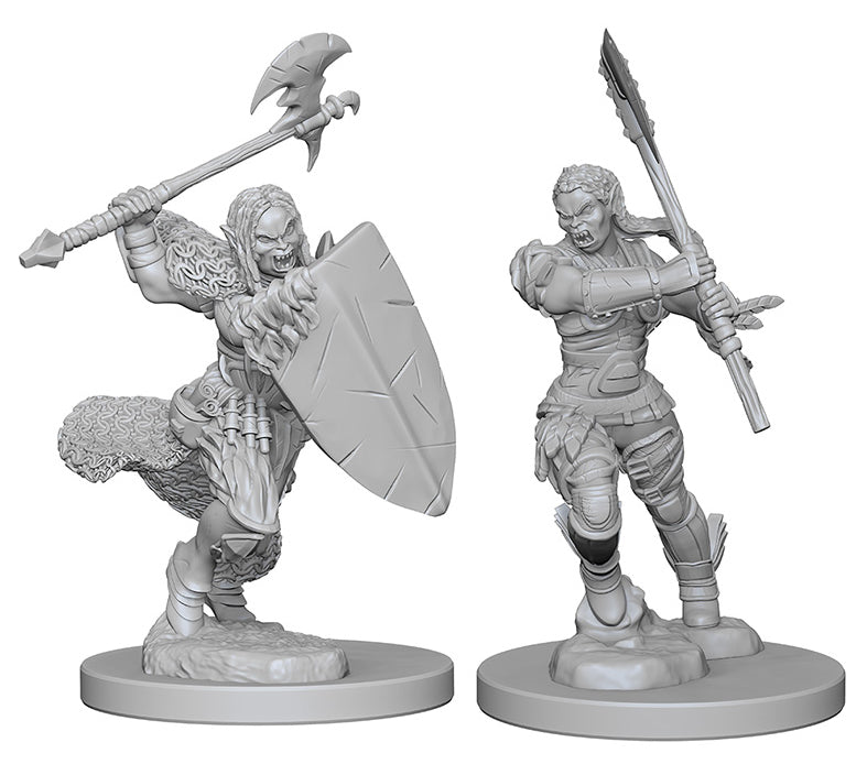 Pathfinder Deep Cuts Unpainted Miniatures: Half-Orc Female Barbarian W01