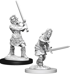 Pathfinder Deep Cuts Unpainted Miniatures: Human Male Barbarian W6