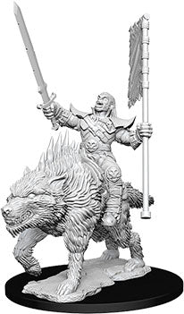 Pathfinder Deep Cuts Unpainted Miniatures: Orc on Dire Wolf W7