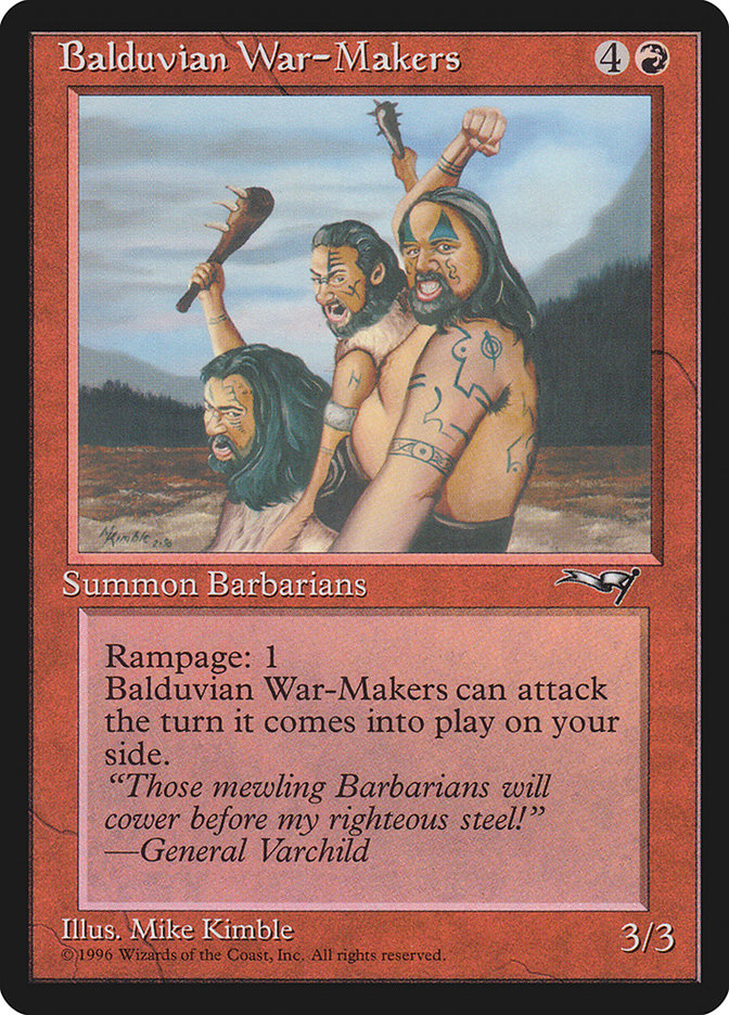 Balduvian War-Makers (Treeline Background) [Alliances]